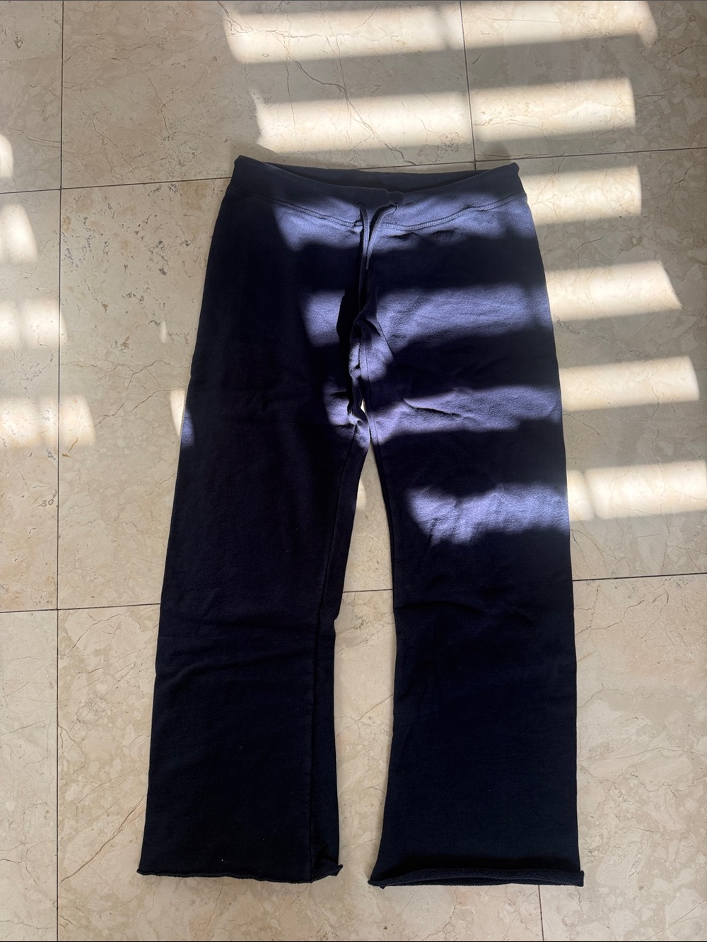 Brandy Melville Navy Wide-Leg Track Pants Sweatpants
